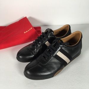 Bally Black Leather Sneakers Swiss-Made sneakers